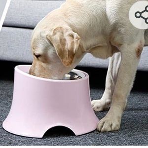 New without tags - Super Design Elevated Dog Dish - Pink